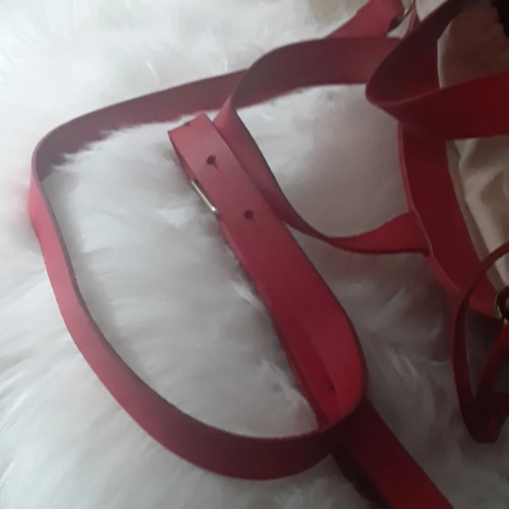 Madewell Red The Austin Crossbody bucket Bag - Picture 9 of 10